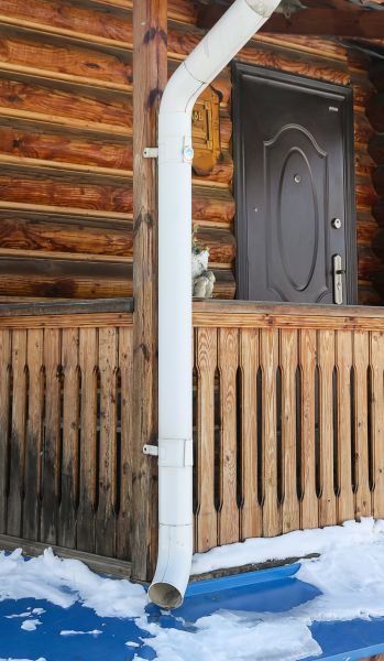 Porch Downspout Installation in Macon